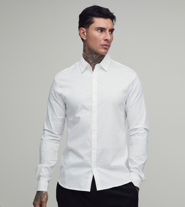 Tall Slim Fit Long Sleeves Cotton Shirt