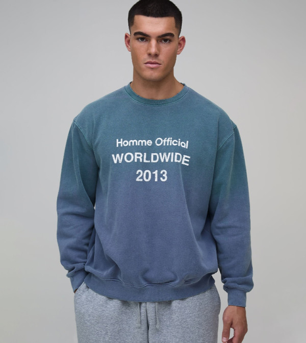 Homme Official Print Oversized Sweatshirt