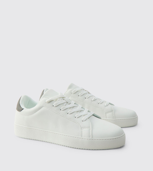 PU Lace-Up Sneakers