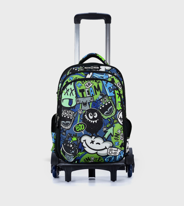 Printed 17.5" Trolley School Bag - GenZ