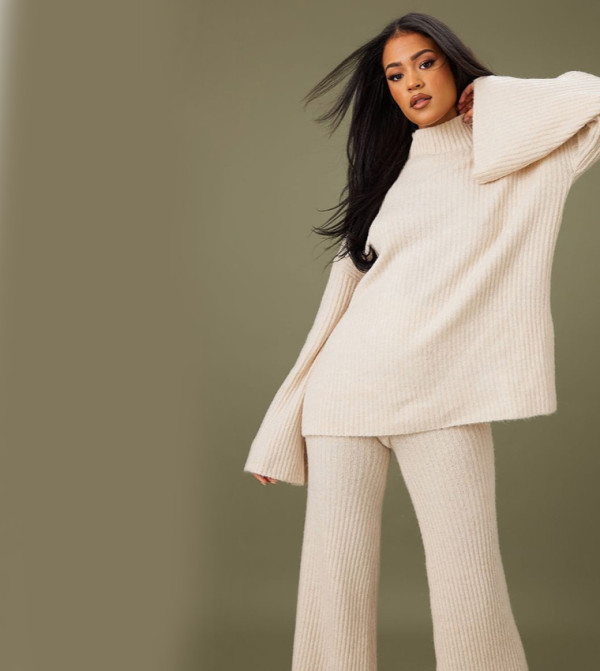 Tall Luxe Rib Knit Oversized Sweater