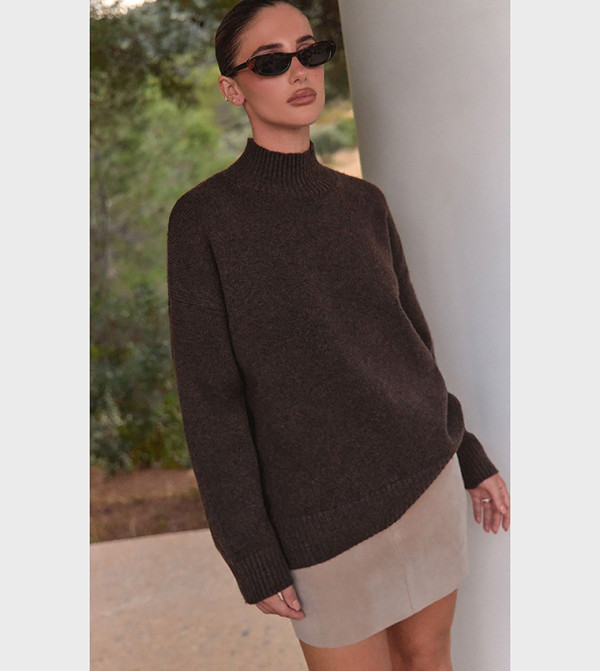 Turtleneck Knitted Oversized Sweater