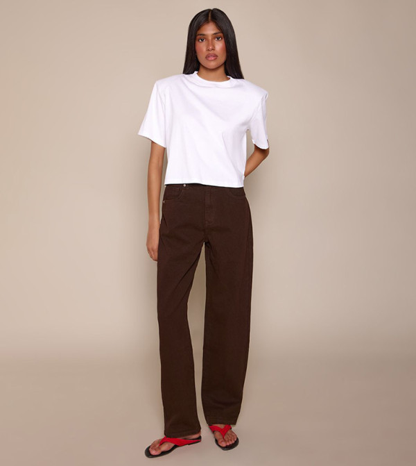 Washed Mid Rise Boyfriend Jeans