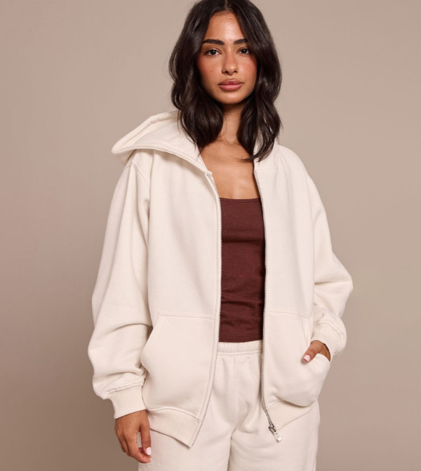 Petite Zip Through Hooded Jacket