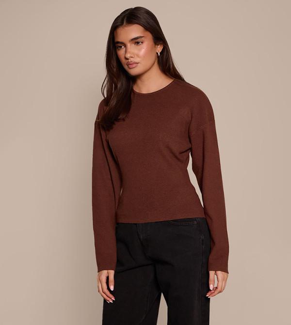 Cocoon Sleeves Cinched Long Sleeves T-Shirt