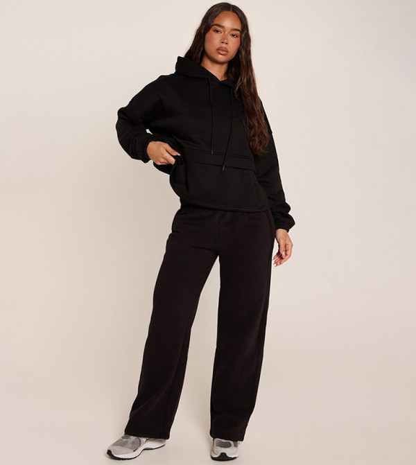 Contrast Stripe Wide Leg Sweatpants