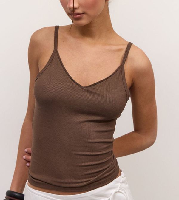 Soft Ribbed V-Neck Cami Top
