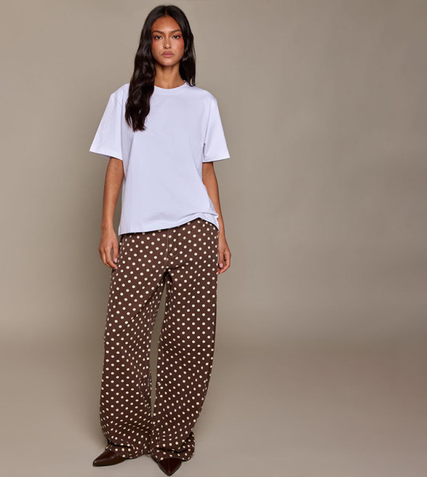 Polka Dots Barrel Fit Jeans