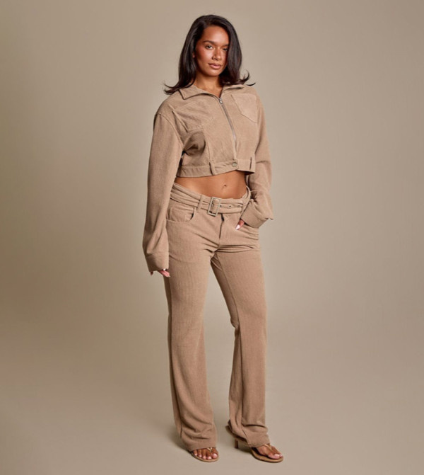 Shape Corduroy Flared Trousers