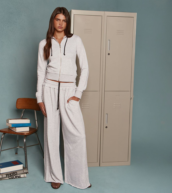 Contrast Drawstring Waist Sweatpants
