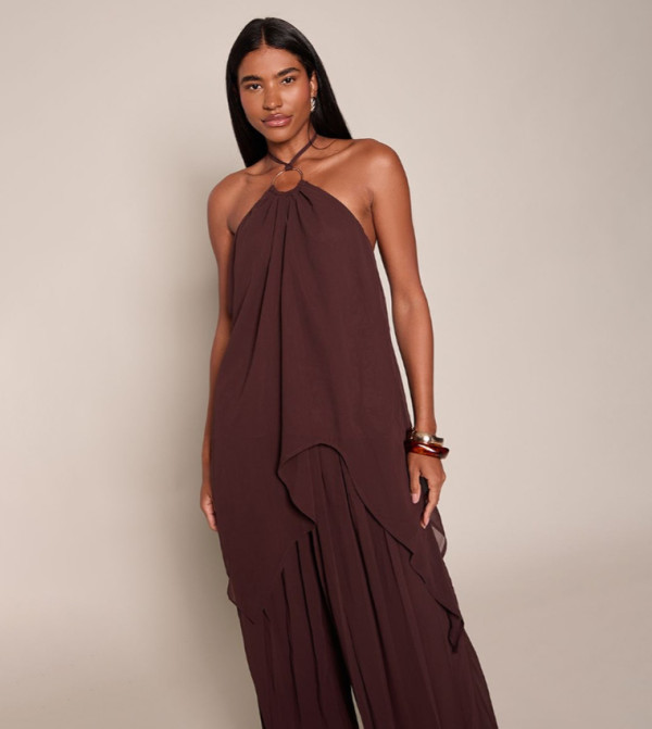 Trim Detail Flowy Asymmetric Top