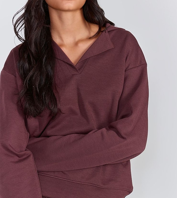 Interlock V-Front Long Sleeves Sweatshirt