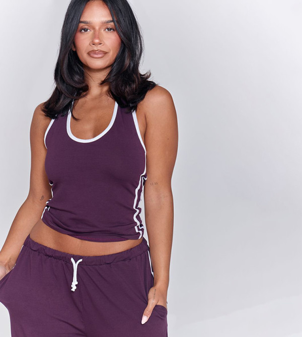 Shape Striped Halterneck Crop Top