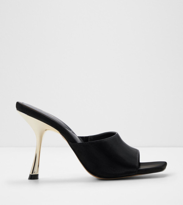 COMACAN Solid Square Toe Heel Sandals