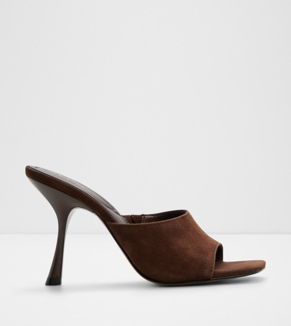 COMACAN Solid Square Toe Heel Sandals