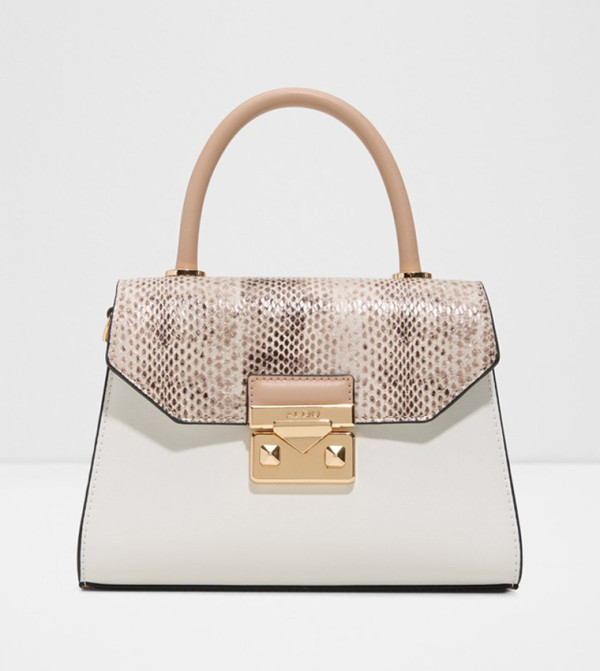 CRELLITA Snakeskin Flap Top Handle Bag