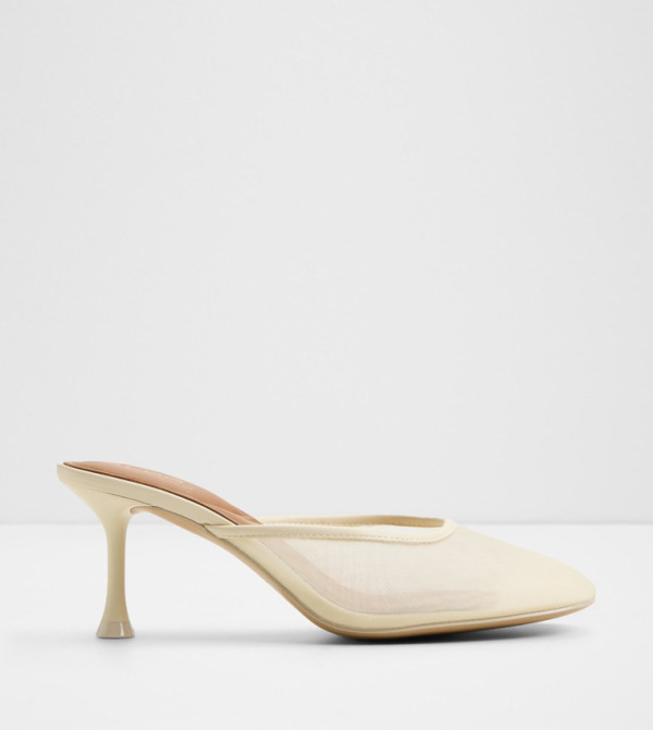 CRISTELLE Mesh Pointed Toe Mule Pumps