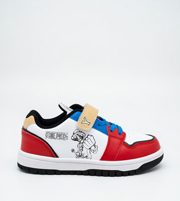 One Piece Themed Velcro Closure Sneakers