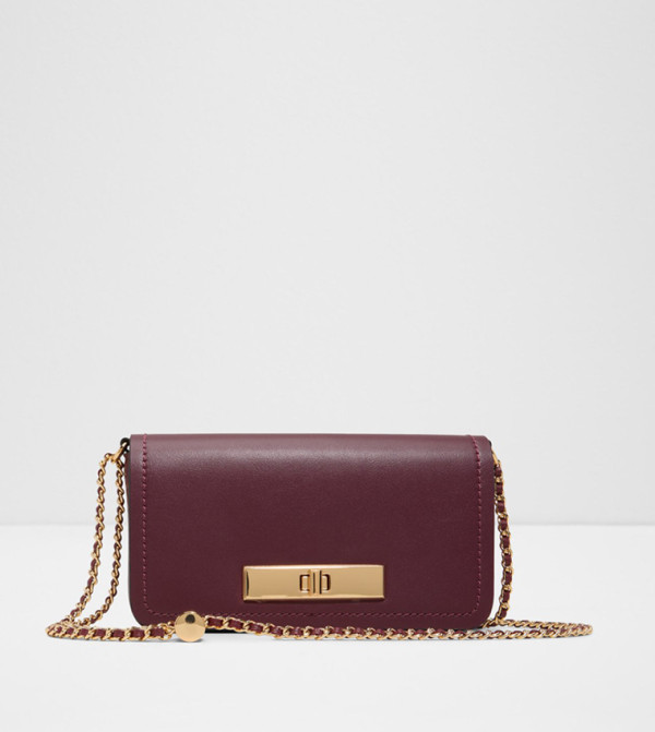 DALEN Solid Twist Lock Crossbody Bag