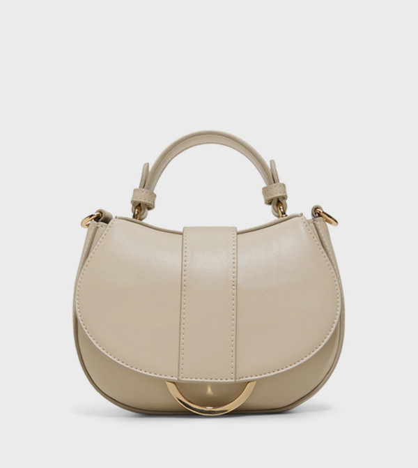 DARLEYY Textured Flap Top Handle Bag