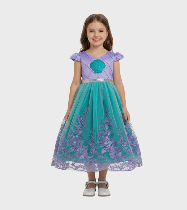 Mermaid Royale Embroidered Flared Dress