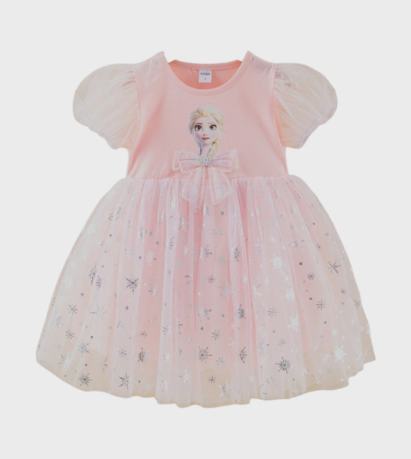 Elsa Glitter Fit and Flared Dress