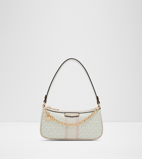 Dionne Chain Accent Zip Closure Shoulder Bag