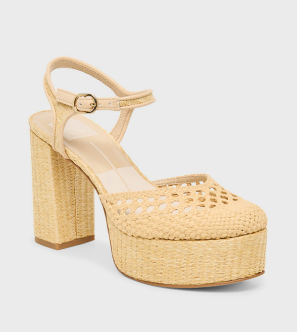 GERO Woven Flatform Heel Sandals