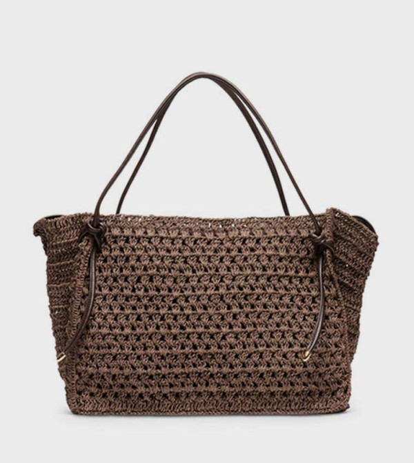 RAVELLO Braided Zip Tote Bag