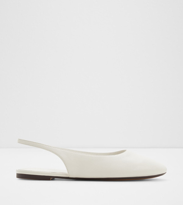 DROPWAVE Almond Toe Slingback Flat Shoes