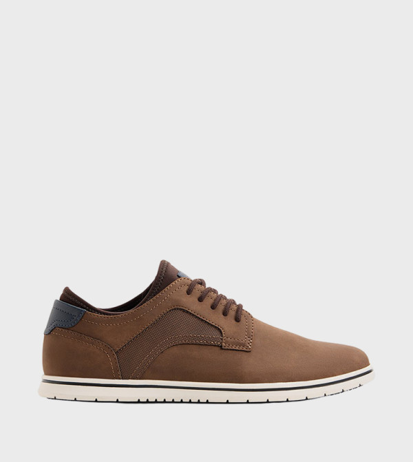 DRYMOS Textured Round Toe Lace Up Casual Shoes