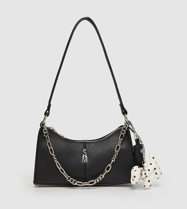 BMIKA SMOOTH Chain Detail Charmed Shoulder Bag