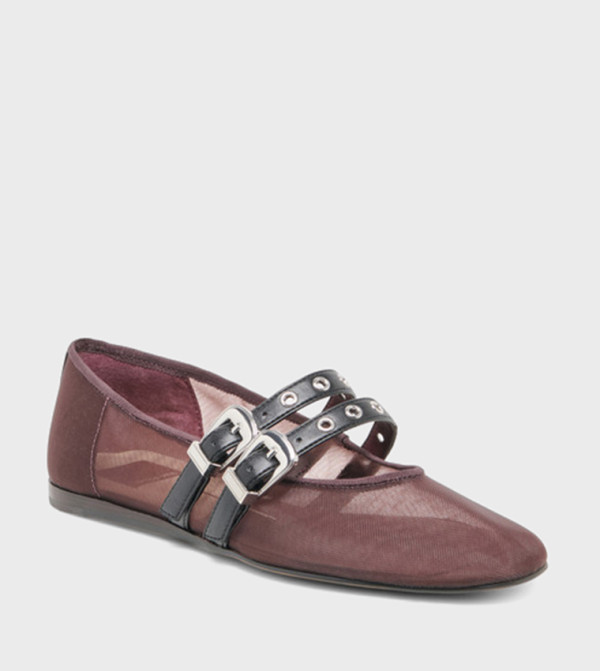 BAYLEE GROMMET Double Strap Mesh Mary Janes