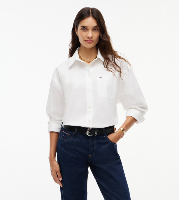 Logo Embroidered Long Sleeves Shirt