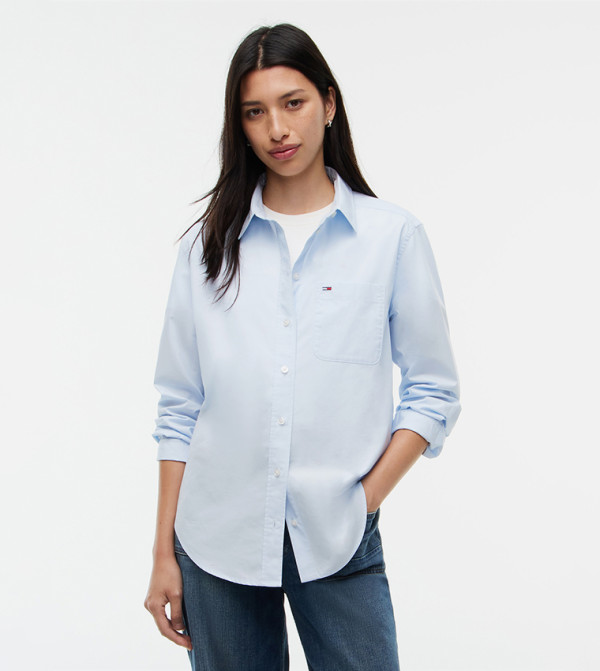Solid Classic Collar Long Sleeves Shirt
