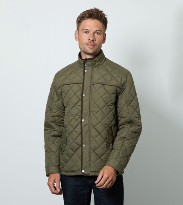 Diamond Quilted High Neck Jacket