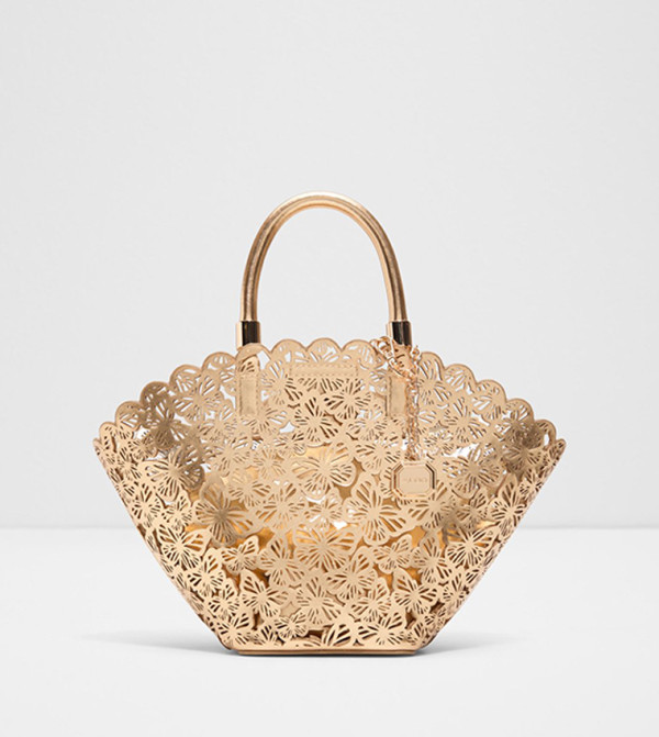 ELEGENTA Laser Cut Bucket Bag