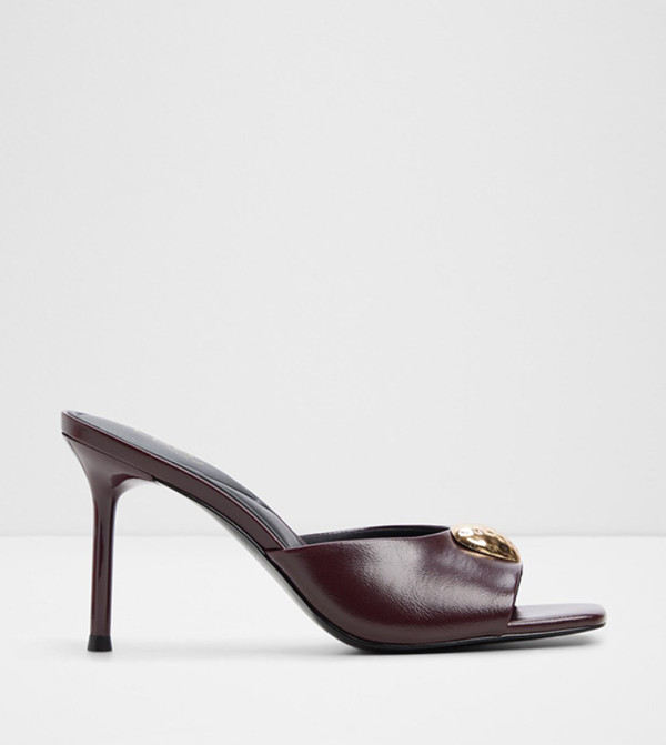 ELEONA Metal Accent Stiletto Heel Sandals