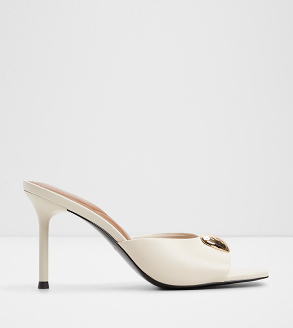 ELEONA Metal Accent Stiletto Heel Sandals