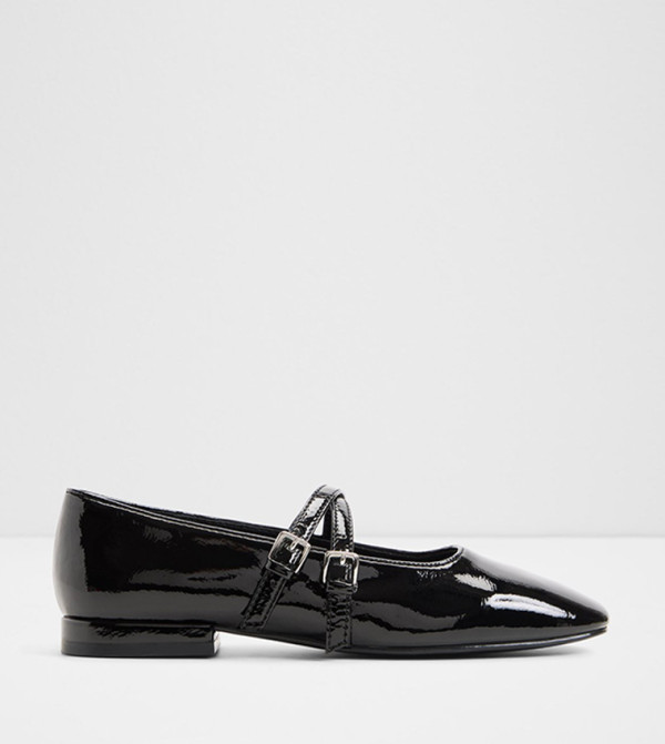 ELINORA Textured Double Strap Mary Jane Shoes