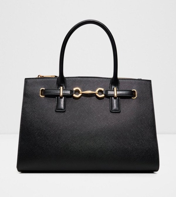 EVIELYNE Metal Accent Snap Button Satchel Bag