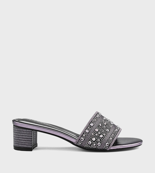 Embellished Block Heel Sandals