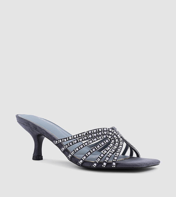 Embellished Open Toe Heel Sandals