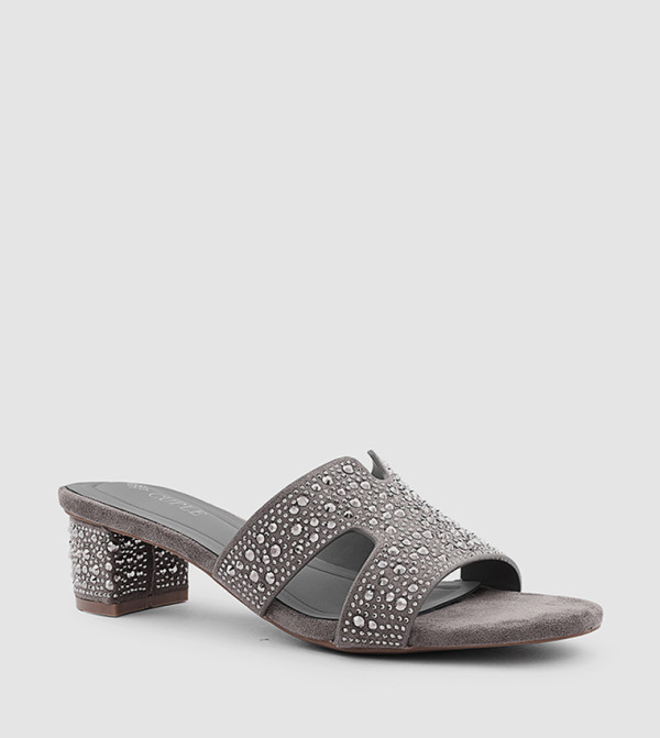 Embellished Block Heel Sandals