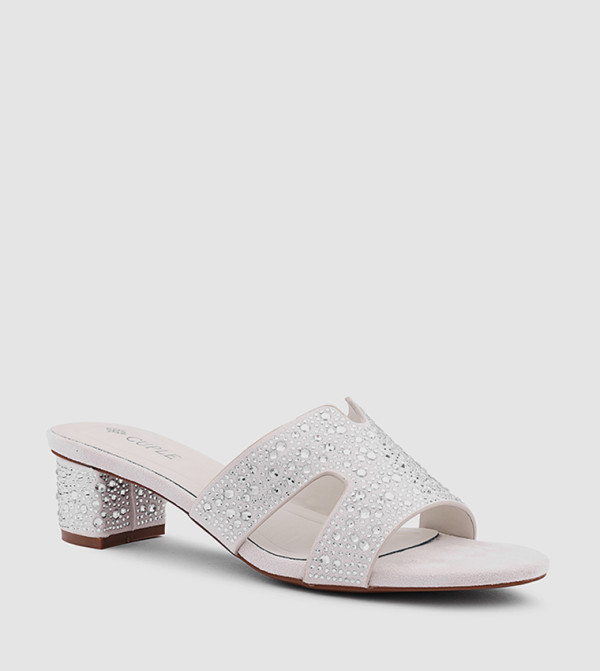 Embellished Block Heel Sandals