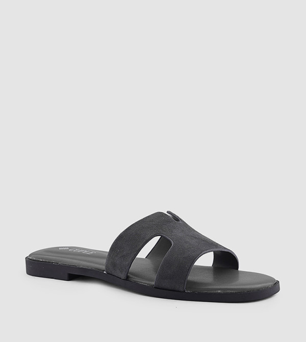 Solid Open Toe Flat Sandals