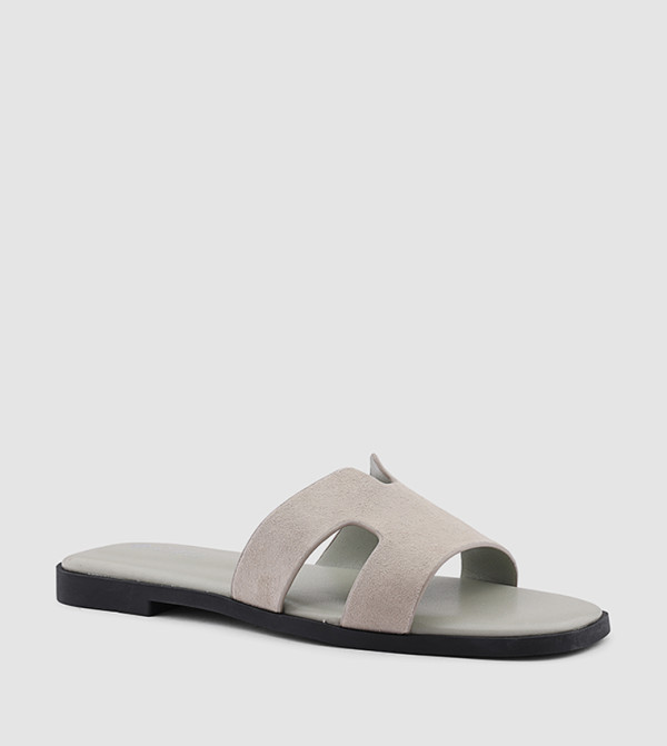 Solid Open Toe Flat Sandals