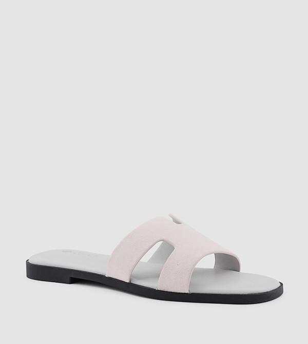 Solid Open Toe Flat Sandals