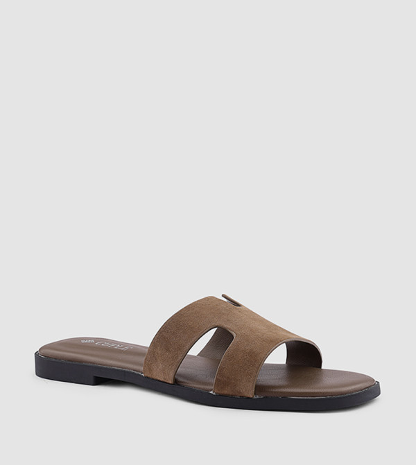 Solid Open Toe Flat Sandals