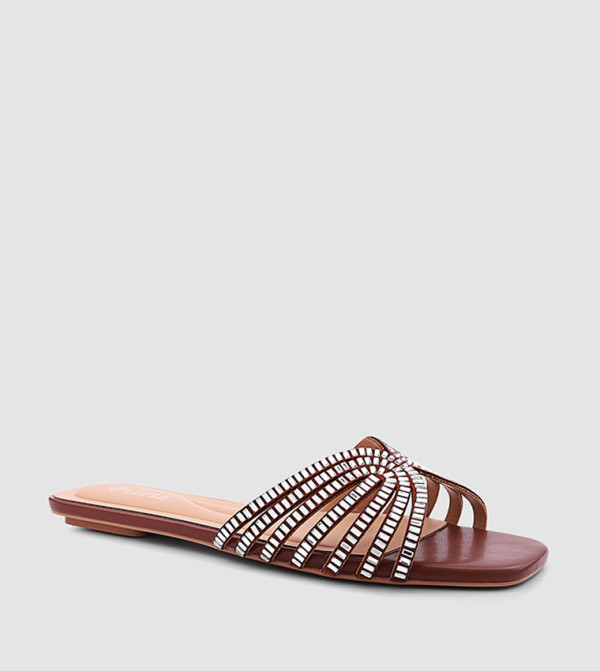 Embellished Strappy Flat Sandals